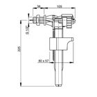 Впускной механизм Alcaplast, 1/2", с боковой подводкой - Фото 2