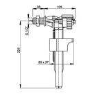 Впускной механизм Alcaplast, 1/2", с боковой подводкой и металлической резьбой - Фото 2
