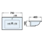 Раковина Comforty 75Е, цвет белый - Фото 2