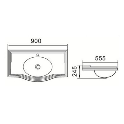 Раковина Comforty JS90, цвет белый