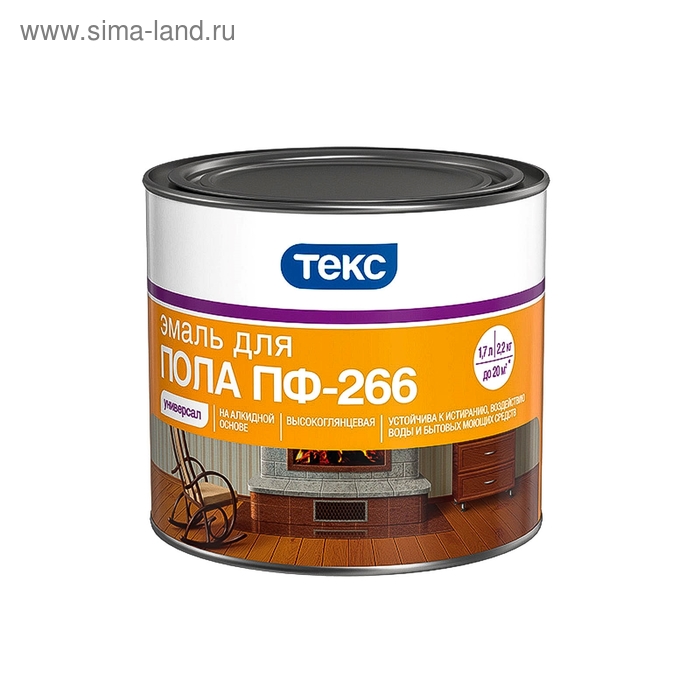 Эмаль ТЕКС ПФ-266 "Универсал" золото-коричневая 2,2 кг - Фото 1