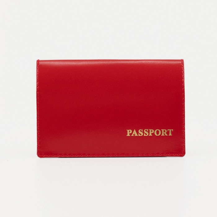 Обложка для паспорта, цвет алый - Фото 1