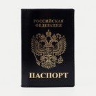 Обложка для паспорта, цвет чёрный - фото 8475989