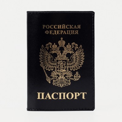 Обложка для паспорта, цвет чёрный