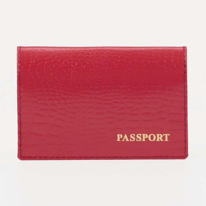 Обложка для паспорта, цвет фуксия - Фото 1