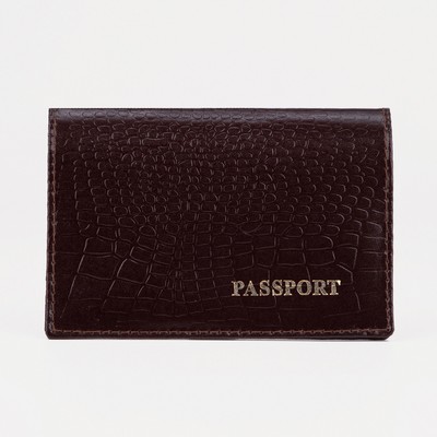 Обложка для паспорта, цвет бордовый