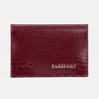 Обложка для паспорта, цвет бордовый - фото 8476013