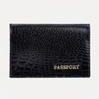 Обложка для паспорта, цвет чёрный - фото 5933553