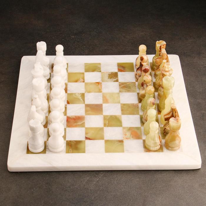 Шахматы «Элит», доска 30х30 см, оникс - фото 1905368982