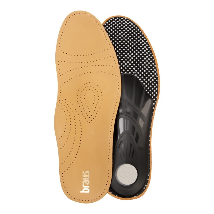 Стельки для обуви амортизирующие, с жёстким супинатором, 39-40р-р, пара, цвет светло-коричневый - Фото 1