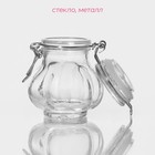 Банка для сыпучих Доляна «Чеснок», 100 мл, 7×8 см, с бугельным замком, стекло, прозрачная - Фото 3