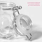 Банка для сыпучих Доляна «Чеснок», 100 мл, 7×8 см, с бугельным замком, стекло, прозрачная - Фото 4