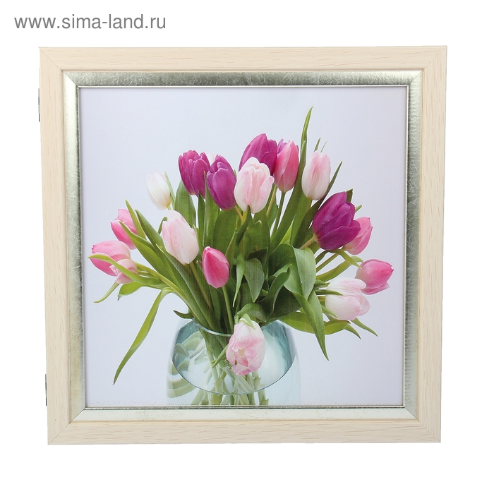 Ключница "Тюльпаны" 36х36х5,5 см МИКС - Фото 1