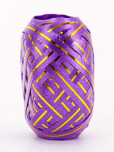 Лента упаковочная, с полосой, микс, 0.5 см × 10 м, набор 6 шт.
