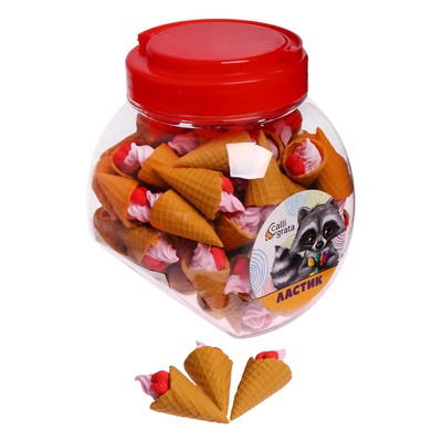 Ластик фигурный «Эскимо с клубничкой», МИКС