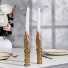 Набор свечей свадебных "Два ангела", 27,5х3 см, бело-золотой, родительские - фото 8476201