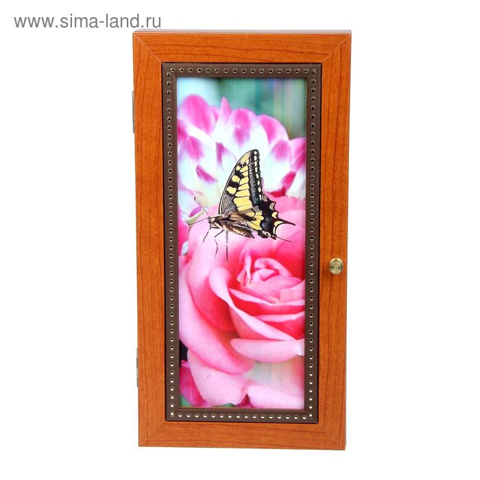 Ключница "Цветок с бабочкой"  МИКС 30х16х5,5 см - Фото 1