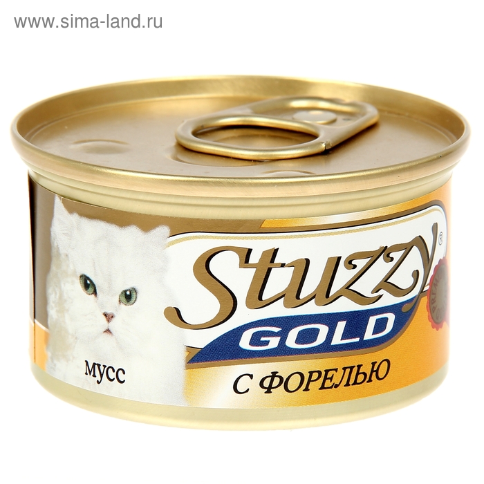 Влажный корм STUZZY GOLD для кошек, мусс, форель, 85 г - Фото 1