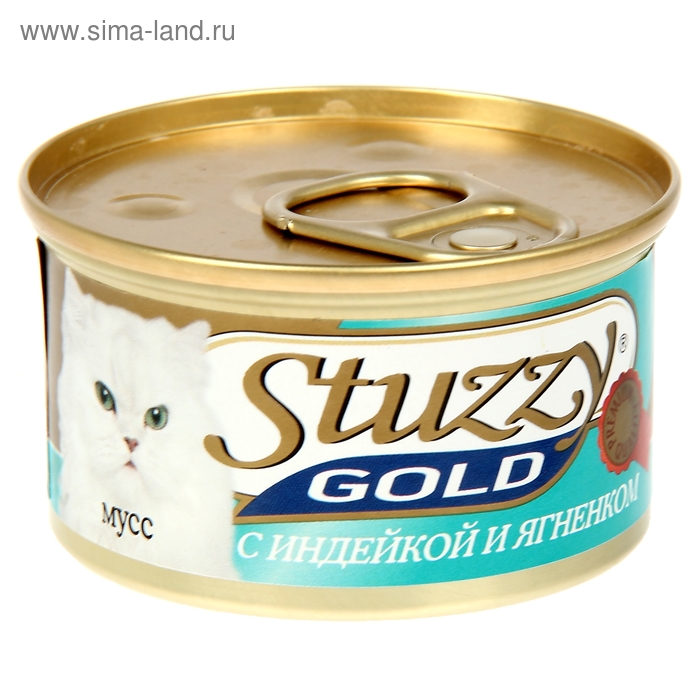 Влажный корм STUZZY GOLD для кошек, мусс, индейка и ягненок, 85 г - Фото 1