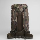 Рюкзак туристический, 70 л, отдел на шнурке, с расширением, 3 наружных кармана, цвет хаки - Фото 3