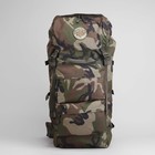 Рюкзак туристический на стяжке шнурком "Камуфляж", 1 отдел с увеличением, 4 наружных кармана, объём - 80л, цвет хаки - Фото 2