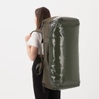 Сумка-рюкзак, 100 л, отдел на молнии, 2 наружных кармана, цвет зелёный - Фото 5