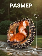 Садовая фигура из полистоуна «Белка в шишке», 25×20×14 см - Фото 2