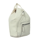 Сумка-рюкзак на молнии, 1 отдел, 2 наружных кармана, белая - Фото 2