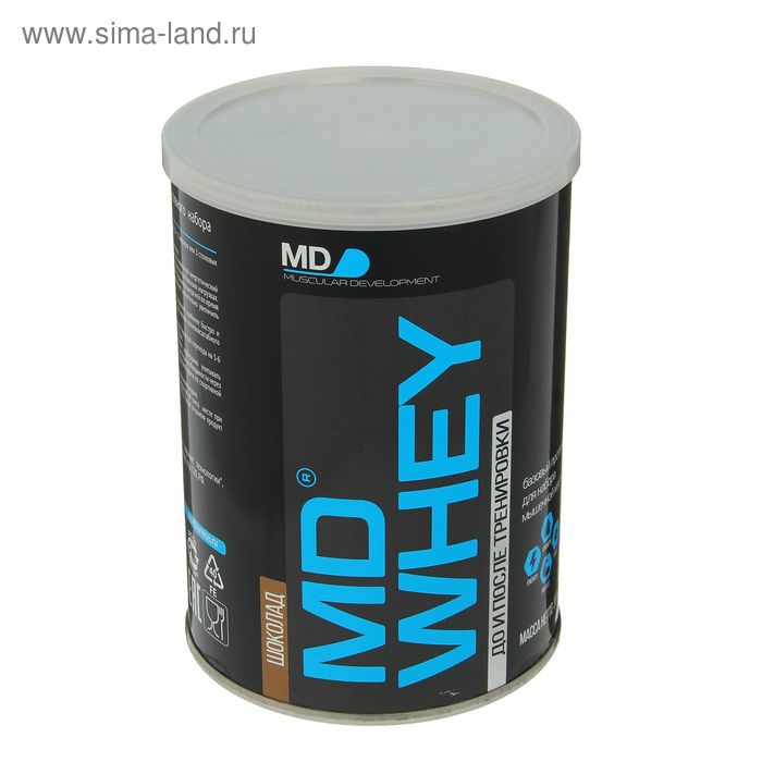 Протеин MD Whey 60% ультрафильтрационный концентрат сывороточного белка, шоколад, 300 г - Фото 1
