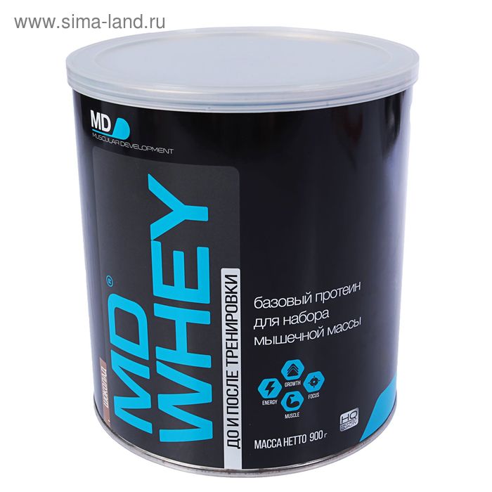 Протеин MD Whey 60% ультрафильтрационный концентрат, шоколад, 900 г - Фото 1