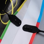 Пакет "Разноцветные квадраты", полиэтиленовый с пластиковой ручкой, 40 х 40 см, 110 мкм - Фото 2