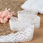 Кружево вязаное, 40 мм, 15±1 м, белое - Фото 1