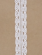 Кружево вязаное, 10 мм, 15±1 м, белое - Фото 2