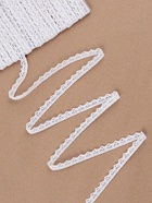 Кружево вязаное, 8 мм, 15±1 м, белое - Фото 2