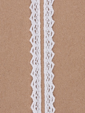 Кружево вязаное, 8 мм, 15±1 м, белое