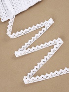 Кружево вязаное, 14 мм, 15±1 м, белое - Фото 1