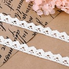 Кружево вязаное, 14 мм, 15±1 м, белое - Фото 2