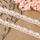 Кружево вязаное, 15 мм, 15±1 м, бежевое - Фото 2