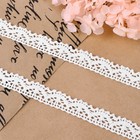 Кружево вязаное Арт Узор, 14 мм, 15±1 м, белое - Фото 2