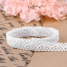 Кружево вязаное Арт Узор, 14 мм, 15±1 м, белое - Фото 3