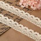 Кружево вязаное, 25 мм × 15 ± 1 м, цвет бежевый - Фото 2