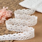 Кружево вязаное, 25 мм, 15±1 м, белое - Фото 1