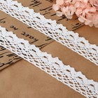 Кружево вязаное, 25 мм, 15±1 м, белое - Фото 2