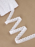 Кружево вязаное, 25 мм, 15±1 м, белое - Фото 2