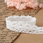 Кружево вязаное, 25 мм, 15±1 м, белое - Фото 3