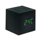 Часы-будильник  LB-12 "Деревянный кубик", USB в комплекте, т/коричневый - Фото 6