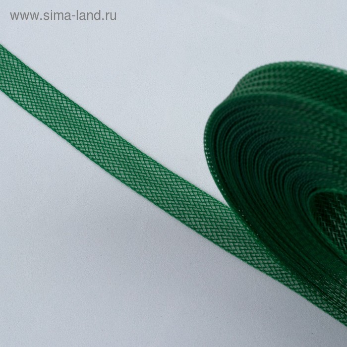 Регилин плоский, 10 мм, 45 ± 1 м, цвет зелёный - Фото 1