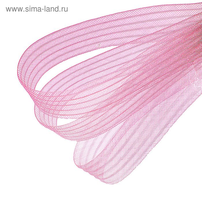 Регилин плоский, гофрированный, 44 мм, 20 ± 1 м, цвет розовый - Фото 1