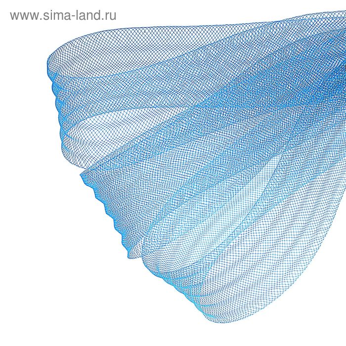 Регилин плоский, гофрированный, 44мм, 20±1м, цвет синий - Фото 1