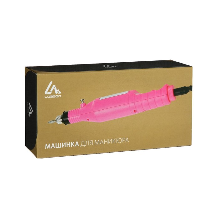 Аппарат для маникюра Luazon LMH-01, 6 насадок, 5 Вт, 3000-15000 об/мин, розовый - фото 1909748960
